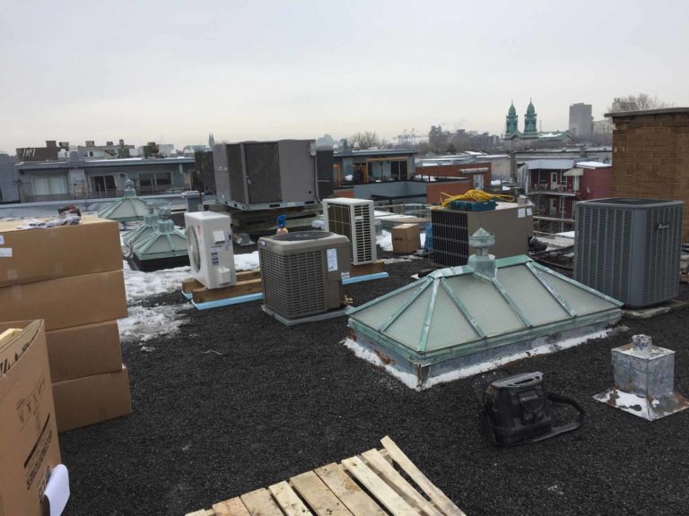 installation unités de toit de climatisation LG